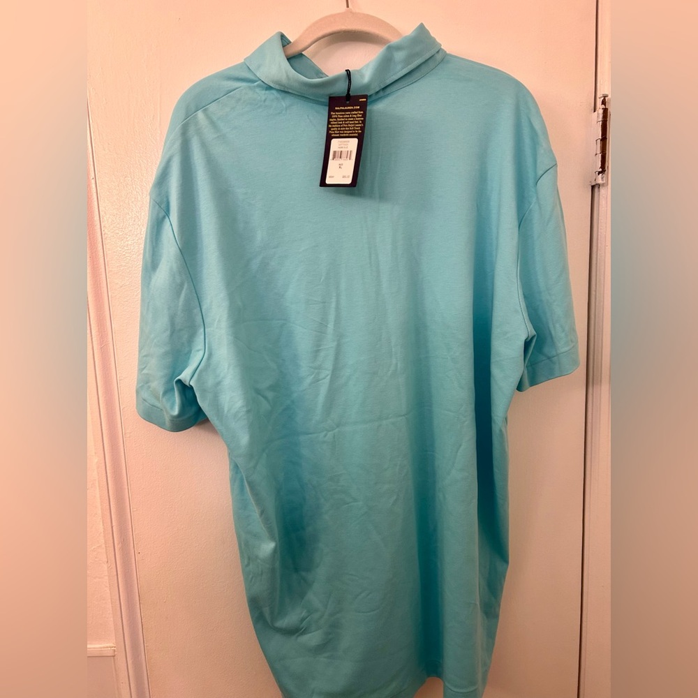 POLO Ralph Lauren Men’s Blue Pima Soft Touch Cotton Polo Size XL